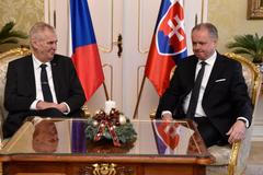 Miloš Zeman a Andrej Kiska v Bratislavě.