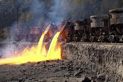 Třinecké železárny hutě pece ocel