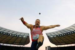 Tomáš Staněk ve vrhu koulí na ME 2018 v Berlíně.