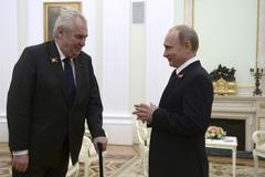 Fotogalerie k chystané grafice Zeman 2018 / Miloš Zeman s ruským prezidentem Vladimírem Putin při setkání v Moskvě. 9. 5. 2015.