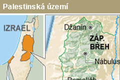 Mapa Palestinská území
