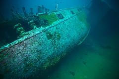 Potopený vrak v moři. Ilustrační foto.