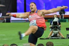 Tomáš Staněk ve vrhu koulí na ME 2018 v Berlíně.
