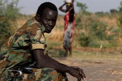 Jižní Súdán, voják, únor 2017
