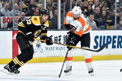 hokej, NHL 2018/2019, Boston - Philadelphia, Zdeno Chára a Jakub Voráček