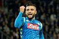 fotbal, Liga mistrů 2018/2019, Paris St. Germain - Neapol, Lorenzo Insigne slaví gól hostů