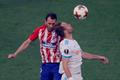 fotbal, Evropská liga 2017/2018, Atlético Madrid - Olympique Marseille, Diego Godin a Valere Germain
