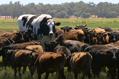 Gigantický býk v Austrálii se vyhnul porážce