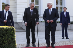 Mám bolavé nohy, postěžoval si Zeman německému prezidentovi