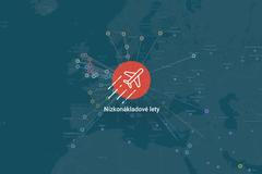 grafika - nízkonákladové lety