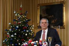 Miloš Zeman při vánočním poselství 2018