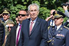 Den vítězství u památníku na Vítkově - Miloš Zeman, veteráni, vláda, pieta, oslava, 2018