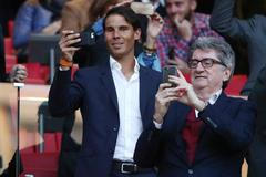 Rafael Nadal na utkání Evropské ligy Atlético Madrid vs. Arsenal