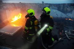 požár přípotoční hasiči ilustrace ilustrační