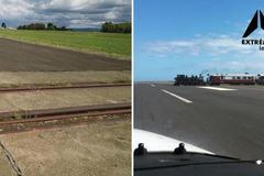 Extrémní letiště: Železniční trať uprostřed dráhy. Letištěm Gisborne projíždí několikrát denně vlak