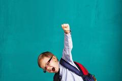 Úspěch, štěstí, dítě, školák, radost