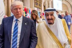 Donald Trump a saúdskoarabský král Salmán.