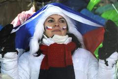 Fanoušci na stíhačce SP v Novém Městě na Moravě 2018.