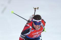 Michal Krčmář ve stíhačce SP v Novém Městě na Moravě 2018.