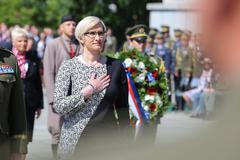 Den vítězství u památníku na Vítkově - Miloš Zeman, veteráni, vláda, pieta, oslava, 2018