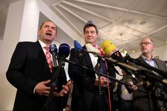 Nová bavorská koalice. Bavorský ministerský předseda Markus Söder (CSU) a lídr Svobodných voličů Hubert Aiwanger.