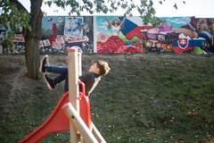 Streetart - graffiti - v obci Chýně ke sto letům Československa