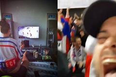 Slavit góly českých hokejistů se dá různě. Šílením v kotli nebo s holkou na klíně