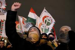 Protest v Maďarsku proti tzv. zákonu o otroctví.