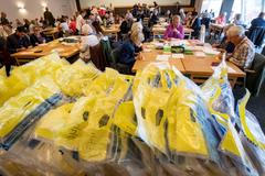 Sčítání hlasů ze švédských voleb.