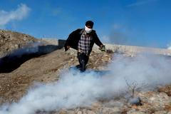 Karavana migrantů ze Střední Ameriky u mexické Tijuany.