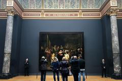Rembrandtova Noční hlídka. Rijksmuseum v Amsterdamu.