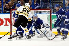 hokej, NHL 2017/2018, Tampa - Boston, David Pastrňák