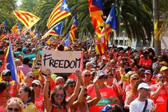 Protesty na Den Katalánska