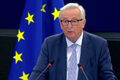 Jean-Claude Juncker při proslovu v Evropském parlamentu.