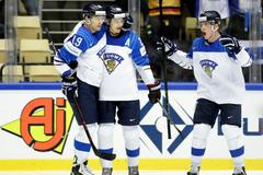 Sebastian Aho v zápase s Lotyšskem na MS 2018