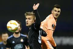 Emir Dilaver (Dinamo Záhřeb) v utkání s Anderlechtem