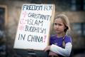 Demonstrace na podporu čínských křesťanů