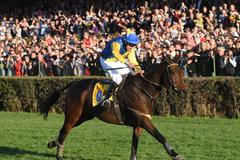 dostihy, Velká pardubická 2018, vítězný Jan Faltejsek v sedle Tzigane Du Berlais