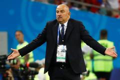 Stanislav Čerčesov v zápase Rusko - Chorvatsko na MS 2018