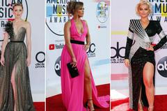 Maska přes ústa, zrcadlové šaty, odhalená stehna. Zpěvačky se vystavovaly na hudebních cenách