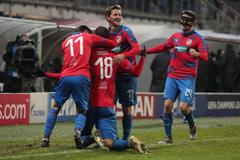 Viktoria Plzeň - AS Řím (LM 2018-19): Radost po brance Tomáše Chorého