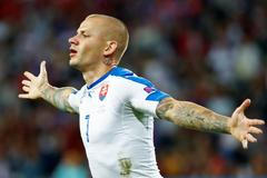 Euro 2016, Rusko-Slovensko: Vladimír Weiss slaví gól na 0:1