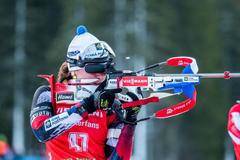 Veronika Vítková ve stíhačce SP v Pokljuce 2018.