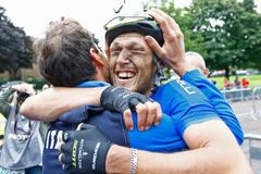 Matteo Trentin slaví vítězství v silničním závodě mužů na ME v Glasgow 2018