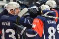 Čtvrtfinále hokejové Ligy mistrů 2018/19: Radost hokejistů Plzně v zápase proti švédské Skelleftei