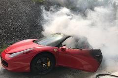 Požár vozidla na Pražském okruhu