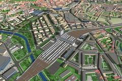 Vizualizace nádraží u řeky, Brno