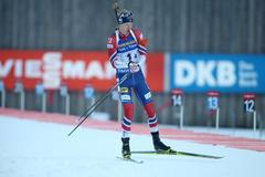 Johanne Thingnes Bö při SP v biatlonu v Ruhpoldingu 2018