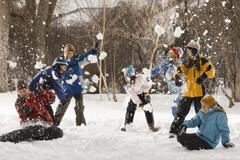 Koulování, sněhové koule, ilustrační foto