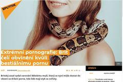 Jeden z aktuálních článku na ruském webu Sputnik.